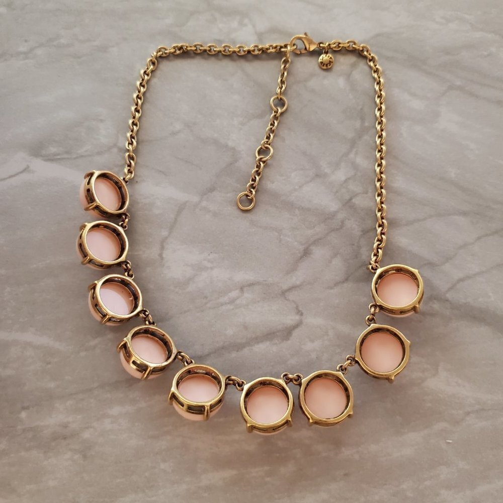 💕 J.Crew Light Blush Pink Enamal Dot Bubble Necklace 💕 - Picture 7 of 12